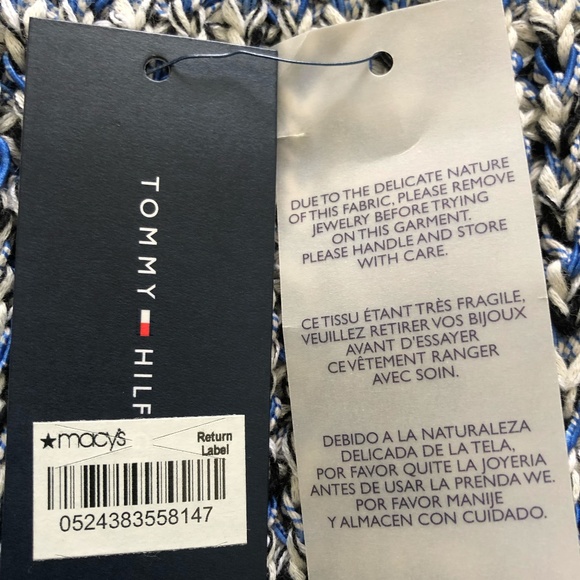 Tommy Hilfiger Fringed Open Front Sweater Jacket Size M - Picture 10 of 13